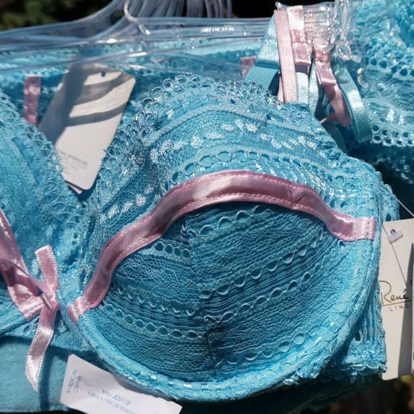 Rene Rofe Lace Blue Bra - Picture 8 of 15